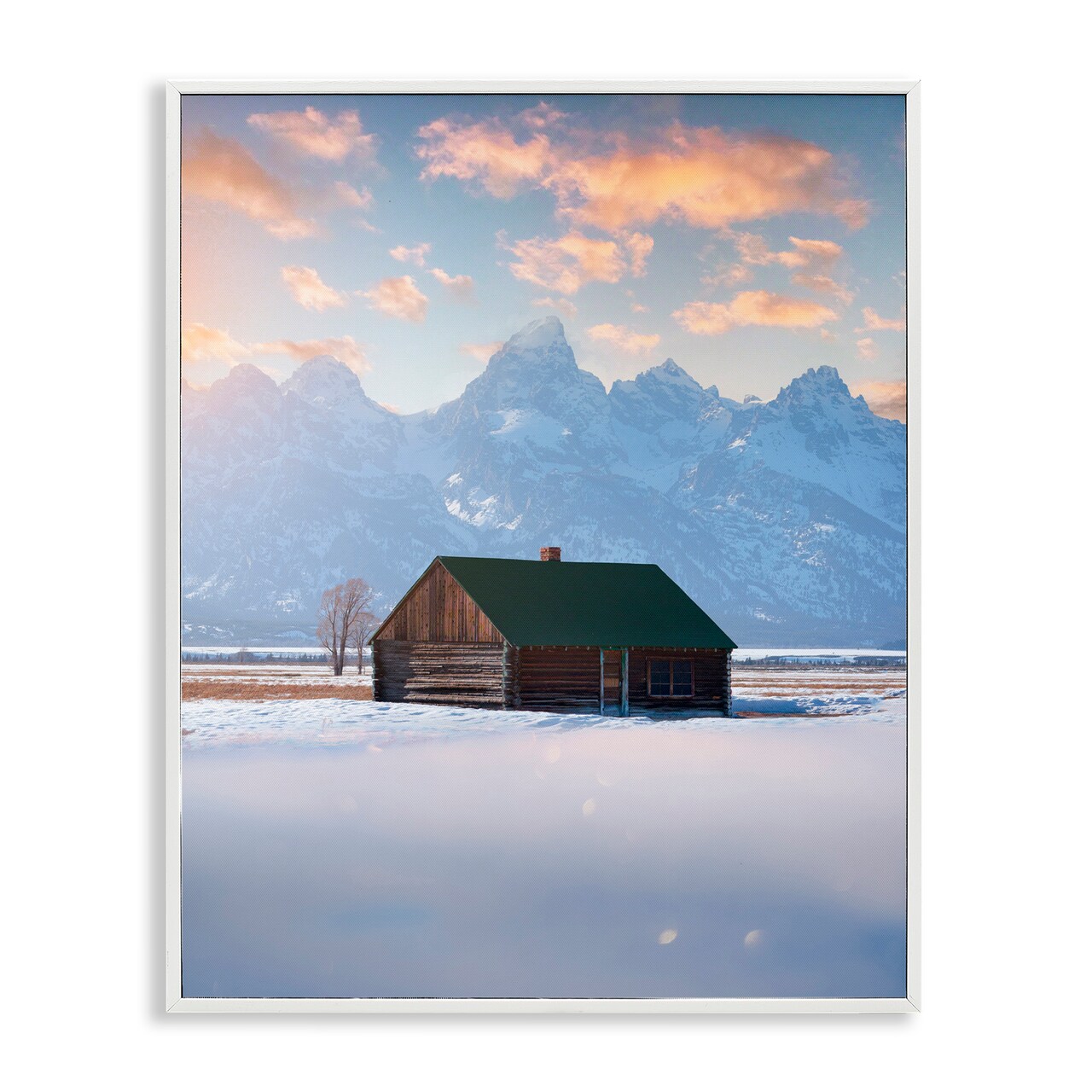 Stupell Industries Cabin In The Snowy Tetons Framed Giclee, design by Jared Kreiss